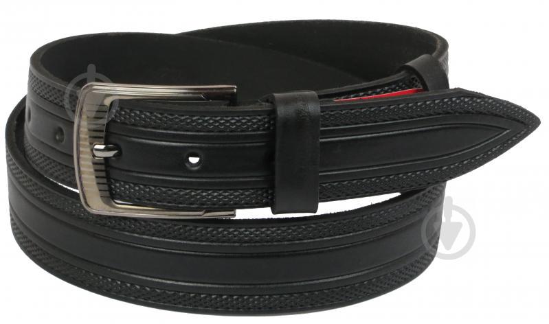 Кожаный ремень Skipper 110-130 x 3.8 см Черный (1122-38)