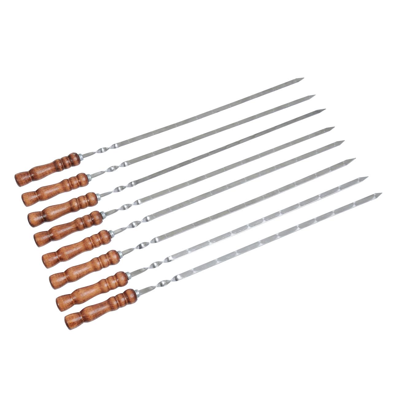 Набор шампуров с деревянной ручкой 600х10х2 мм 8 шт