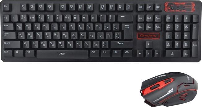 Игровая клавиатура и мышь KEYBOARD HK-6500 беспроводная Черный/Красный