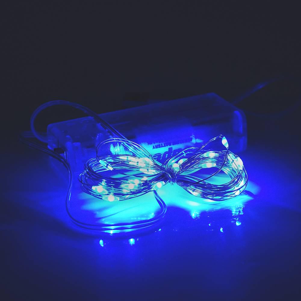 Гірлянди 50 LED 1 режим 5 м прозора ізоляція живлення від 3хАА Blue Гірлянди 50 LED 1 режим 5 м прозора ізоляція живлення від 3хАА Blue