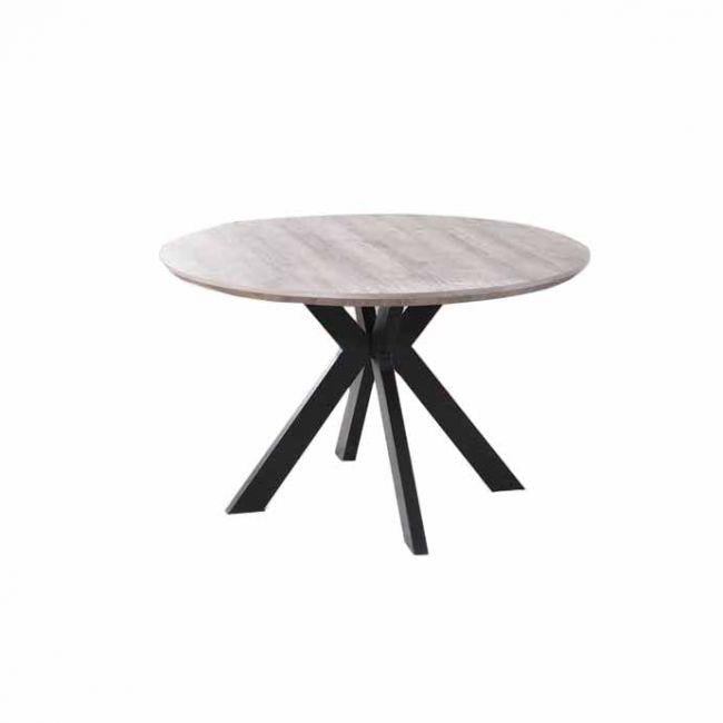 Стол обеденный круглый Vetro Mebel для кухни кафе ресторана TML-660 металл Черный/столешница МДФ 120х120 см Пепельный дуб Стол обеденный круглый Vetro Mebel для кухни кафе ресторана TML-660 металл Черный/столешница МДФ 120х120 см Пепельный дуб