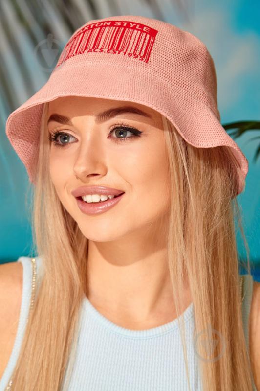 Вязаная панама «Barcode» (4963) Braxton темная пудра