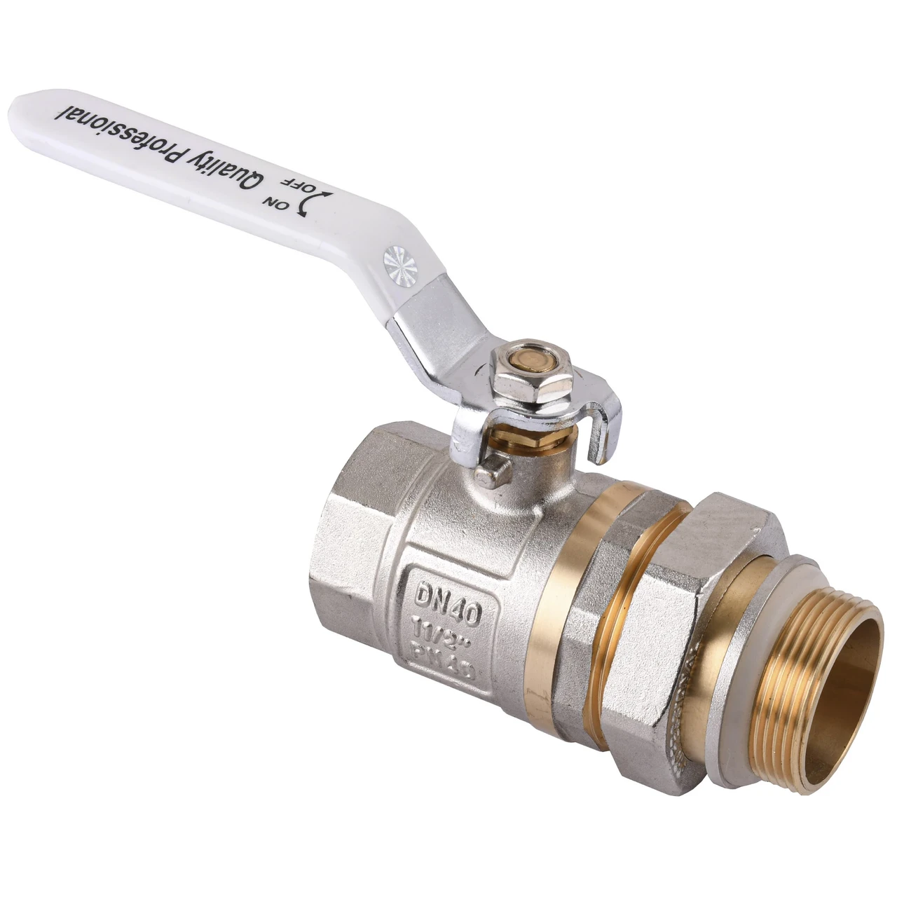 Кран шаровой с американкой Professional Q QP003 PN40 1 1/2" (1200000206)