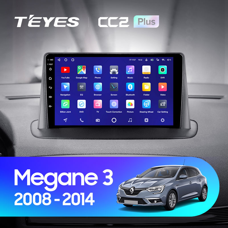 Автомагнитола штатная Teyes для Renault Megane 3 2008-2014 Android CC2-PLUS 3+32G Wi-Fi/4G (1489762016) - фото 7