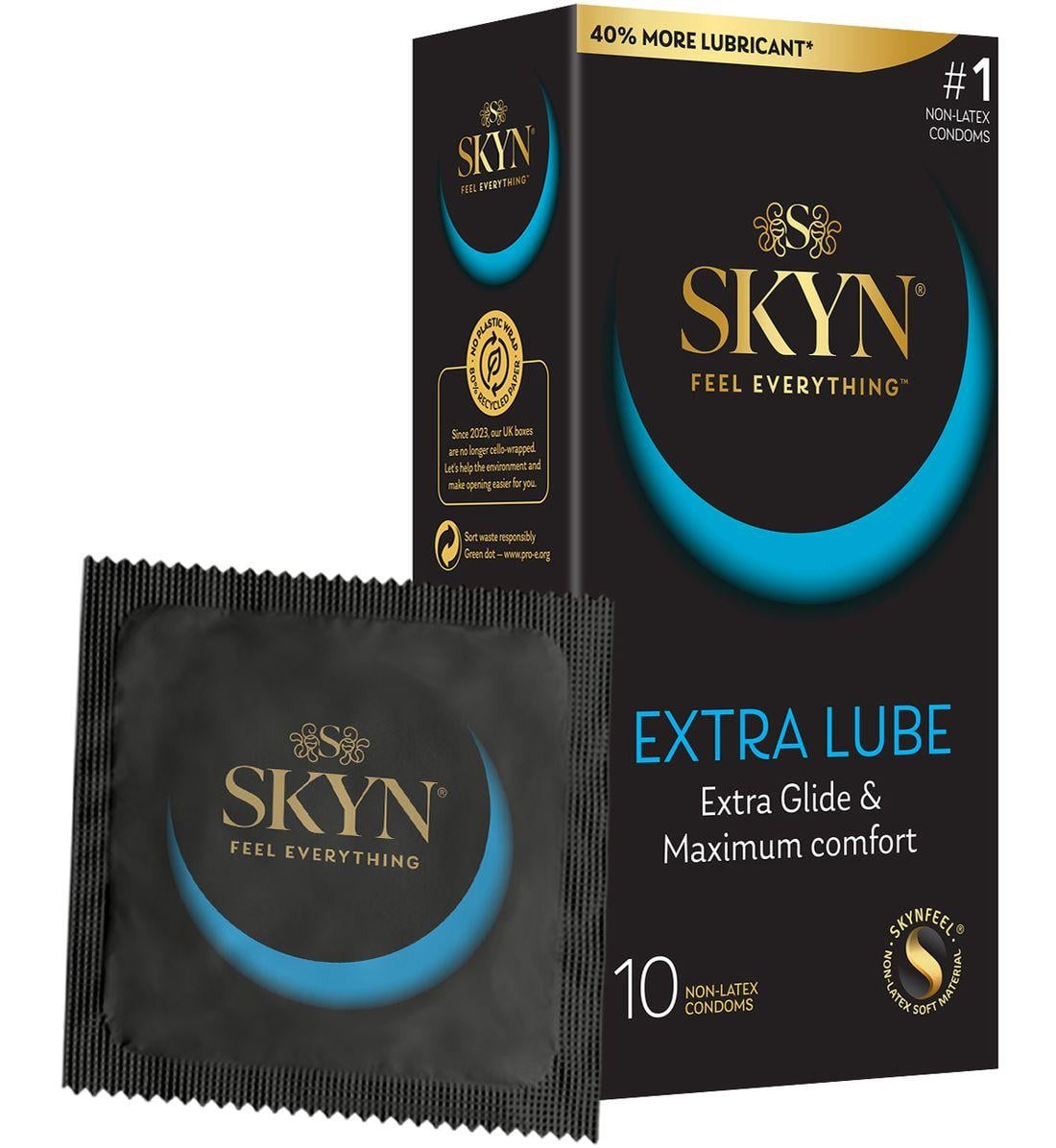 Презервативы ультратонкие SKYN Extra Lube из полиизопрена 10 шт. (SK92190)
