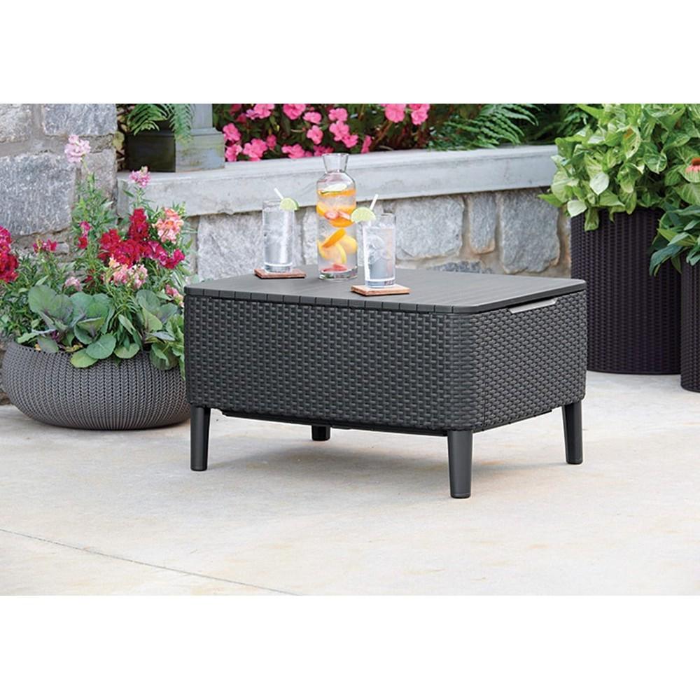 Стол-сундук садовый Keter Salemo table Графитовый (244102) - фото 2