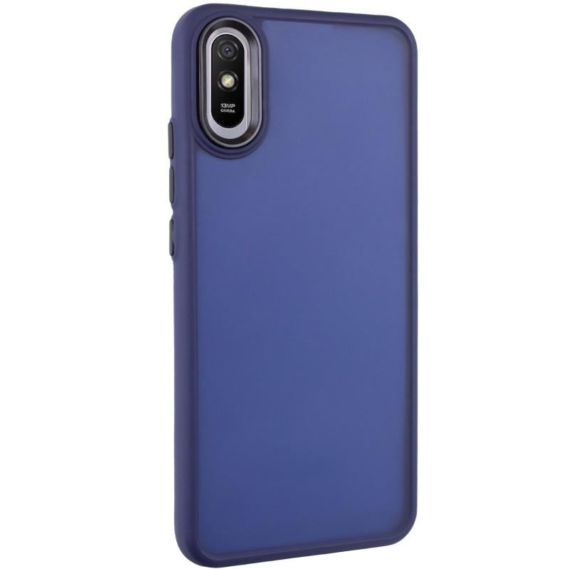 Противоударный чехол TPU+PC Lyon Frosted для Xiaomi Redmi 9A Navy Blue - фото 1