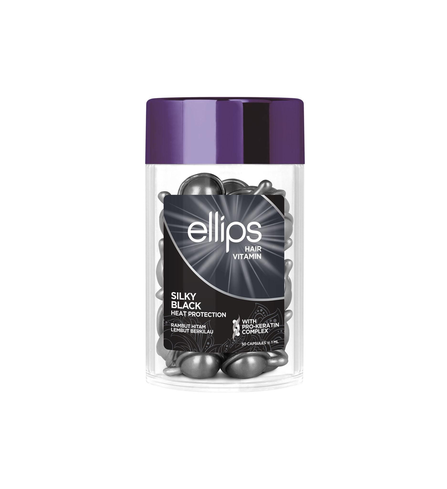 Витамины для волос Ellips Шелковая ночь с PRO-KERATIN COMPLEX 50 капсул