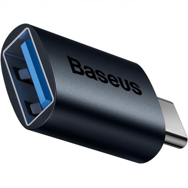 Адаптер переходник BASEUS Ingenuity Mini OTG USB 3.1 to Type C Blue (ZJJQ000003) - фото 3