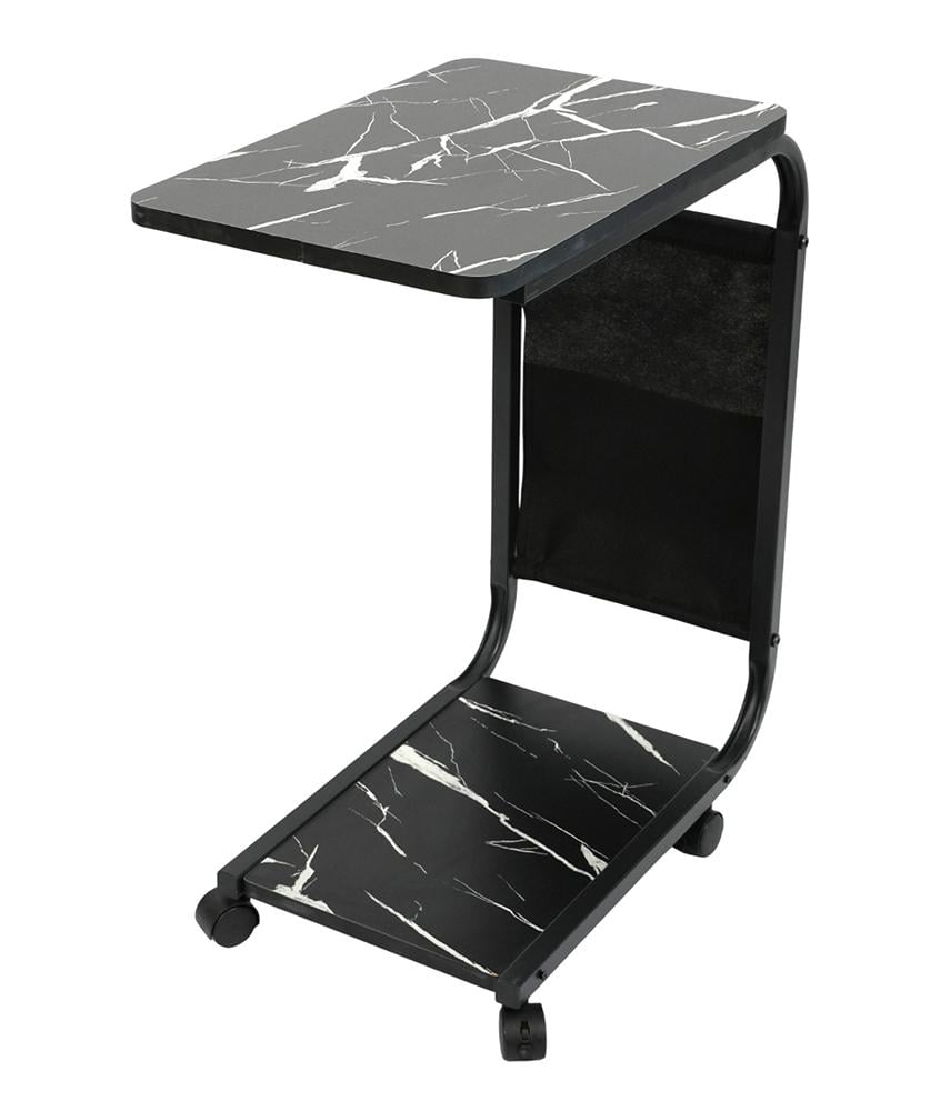 Столик присувний на колесах Fabrika BRAIN Marble Black (FK-W4098-01)