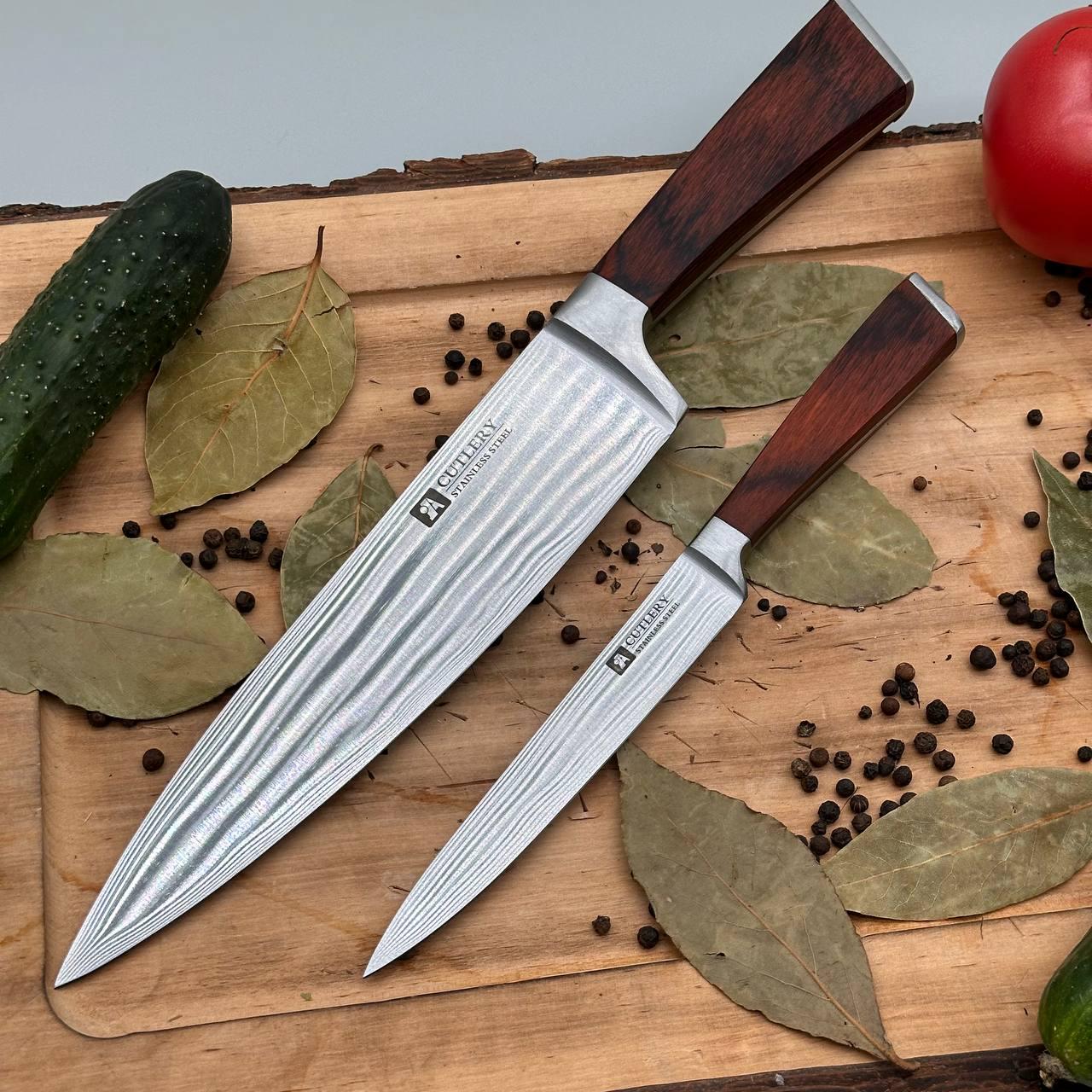 Набор кухонных ножей CUTLERY/STAINLESS STEEL нержавеющая сталь 2 шт. (1771)