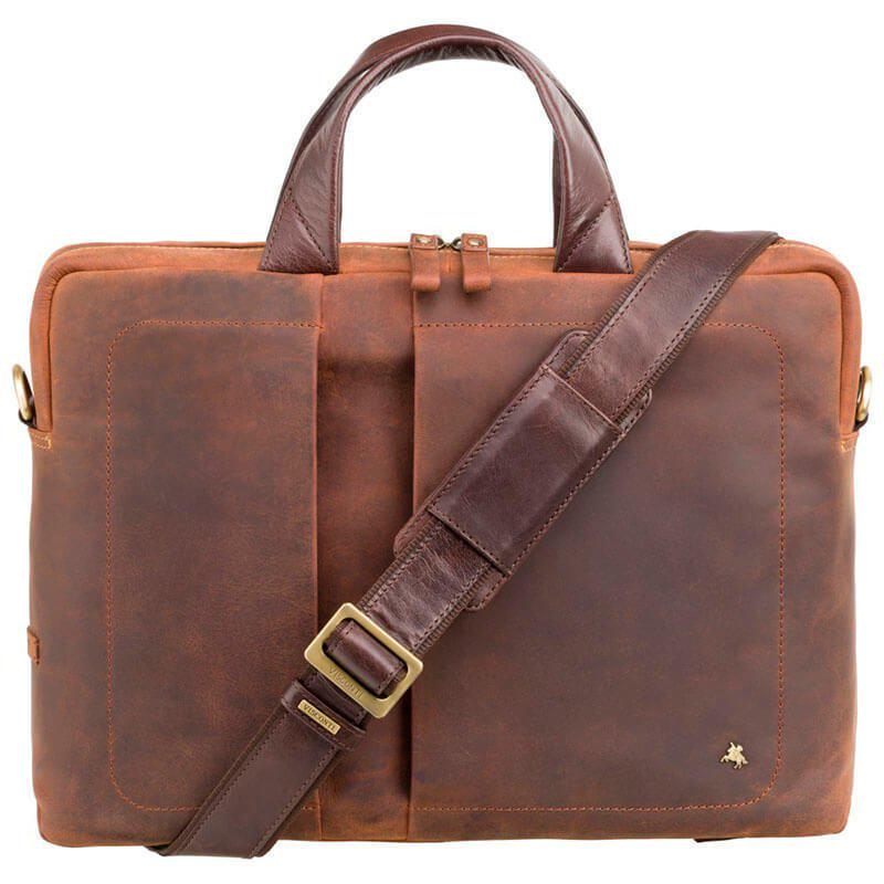 Сумка мужская кожаная Visconti Octo с отделением для ноутбука 15" Havana Tan (TC78 TAN)