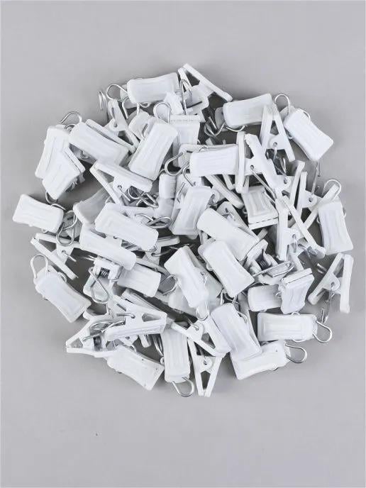 Затискачі для штор BRS пластикові 200 шт. Білий (397597407) - фото 3 Затискачі для штор BRS пластикові 200 шт. Білий (397597407) - фото 3