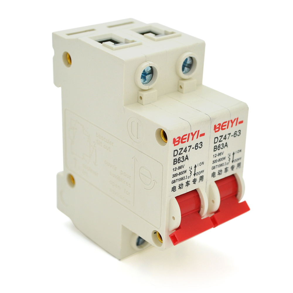 Автоматический выключатель BEIYI DZ47-63-2P-B63A B63 12-96V 300-800W (YUT_V111259)