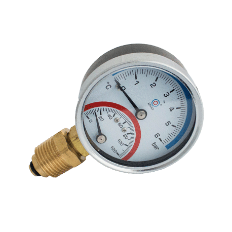 Термоманометр радіальний Karro 1/2" 6 бар (TU-10347)