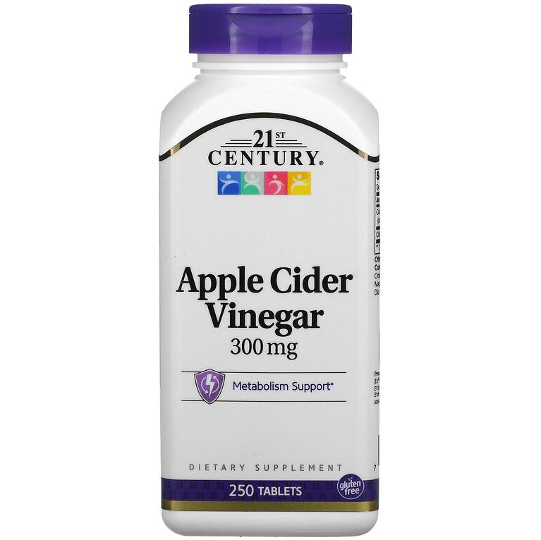 Яблочный уксус 21st Century Apple Cider Vinegar 300 мг 250 таблеток (1056758839)