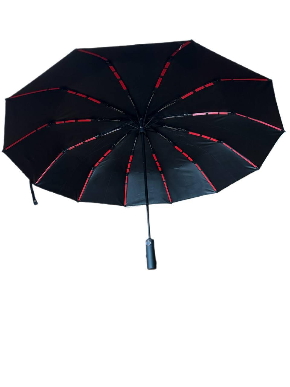 Парасолька-автомат SKS 12 шестисегментних спиць з системою антивітер Чорний - фото 6 Парасолька-автомат SKS 12 шестисегментних спиць з системою антивітер Чорний - фото 6