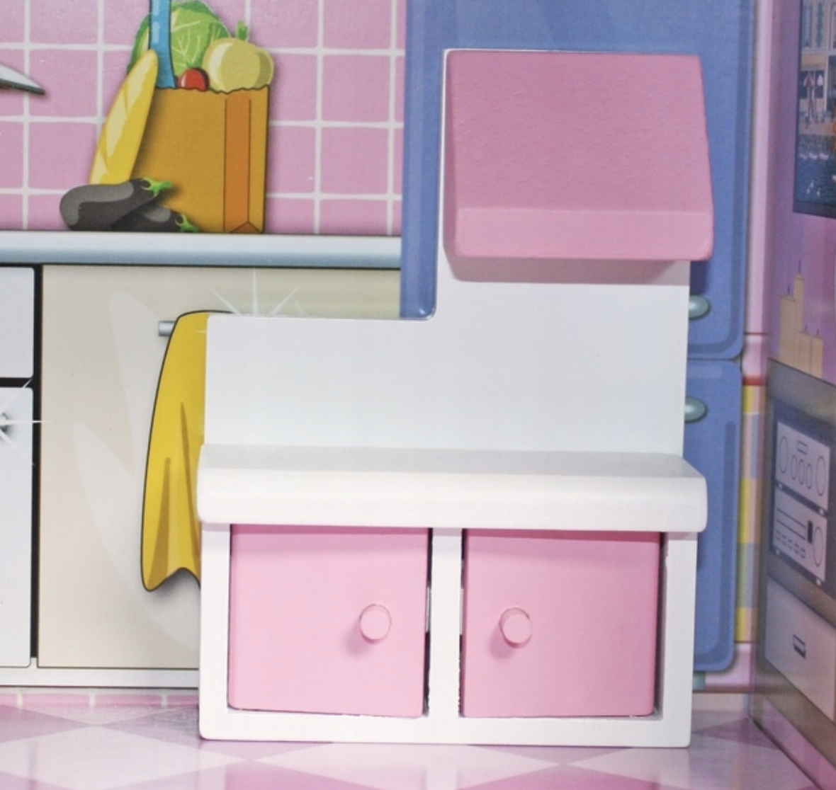 Кукольный домик деревянный PinkPalace с мебелью и террасой (2796175897) - фото 13 Кукольный домик деревянный PinkPalace с мебелью и террасой (2796175897) - фото 13