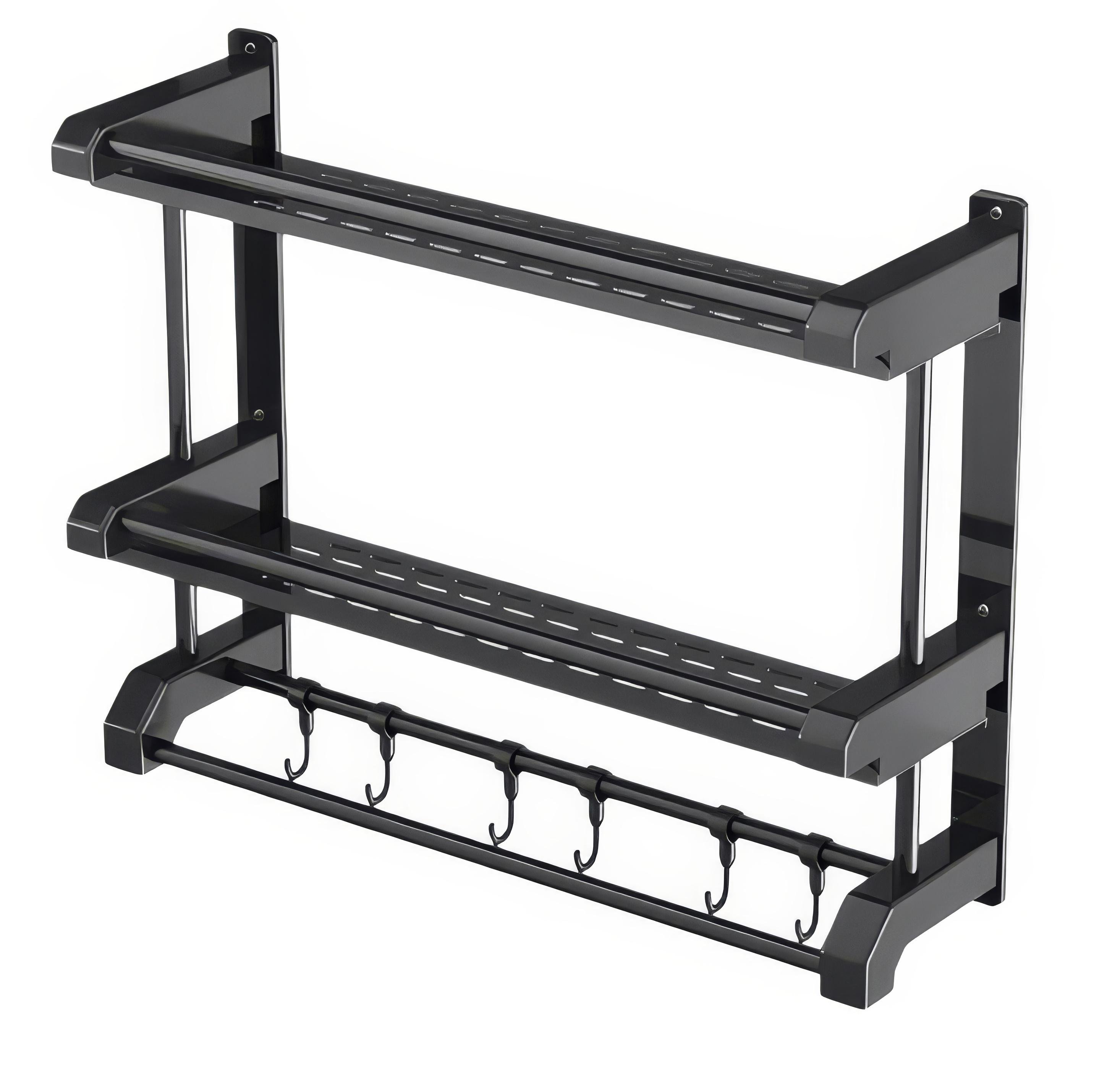 Полка настенная металлическая SKLM-10 40х38 см Черный (25036808)