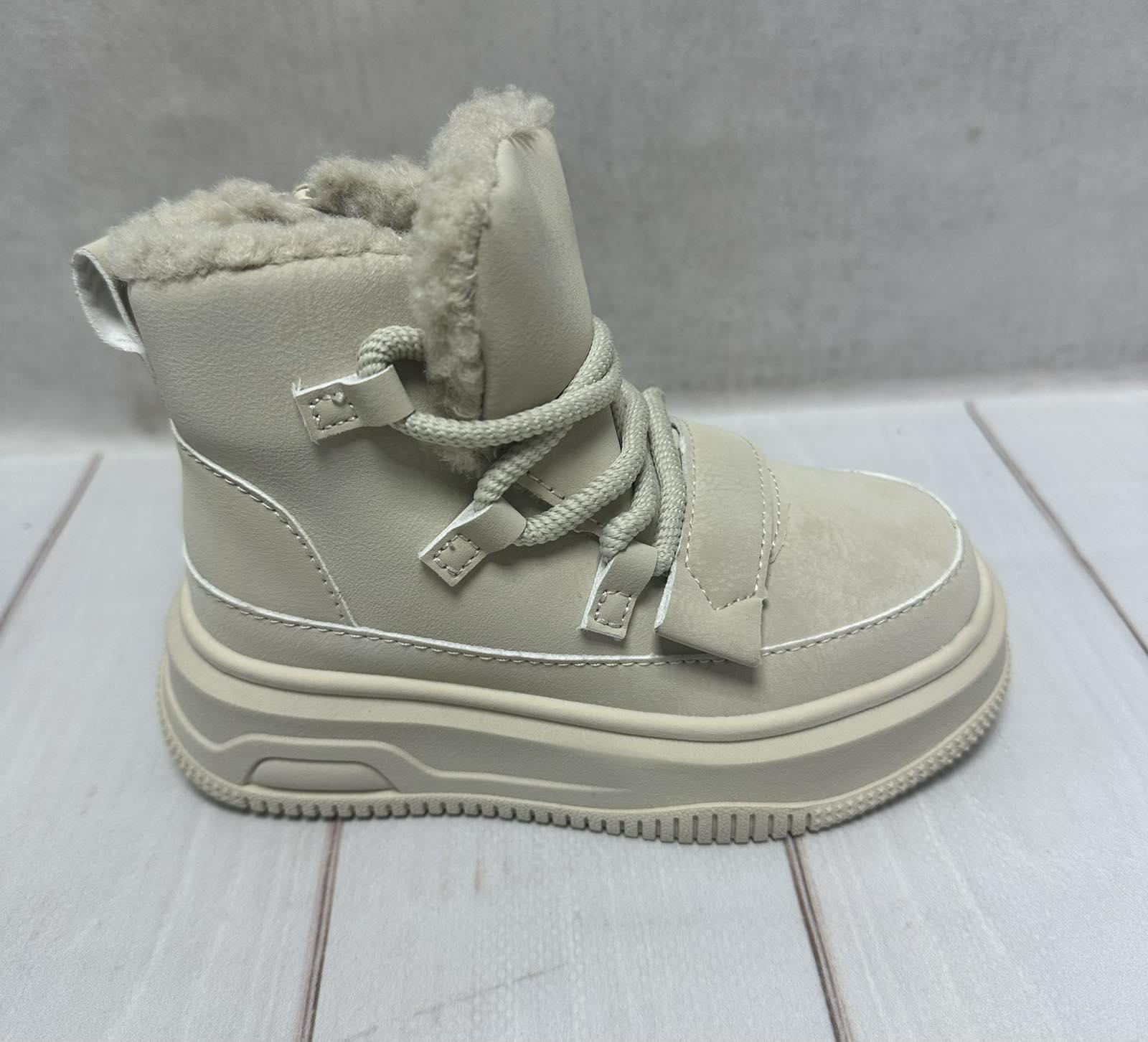 Черевики дитячі Clibee зимові на овчині р. 29/19 см Бежевий Черевики дитячі Clibee зимові на овчині р. 29/19 см Бежевий