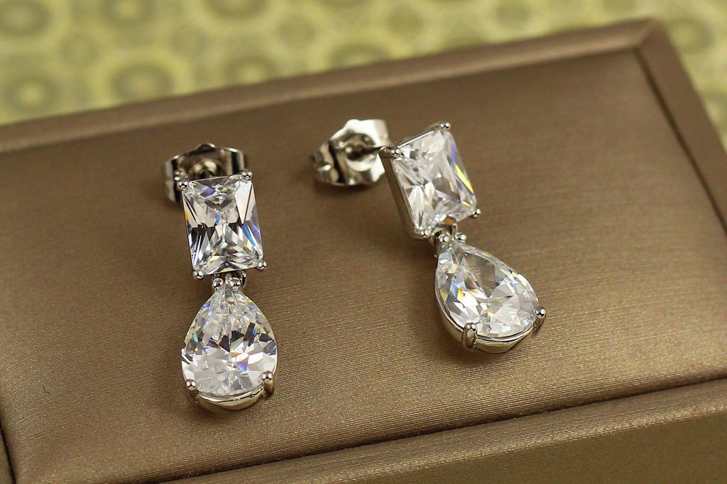 Серьги гвоздики Xuping Jewelry страсть 2,4 см Серебристый (34204822)