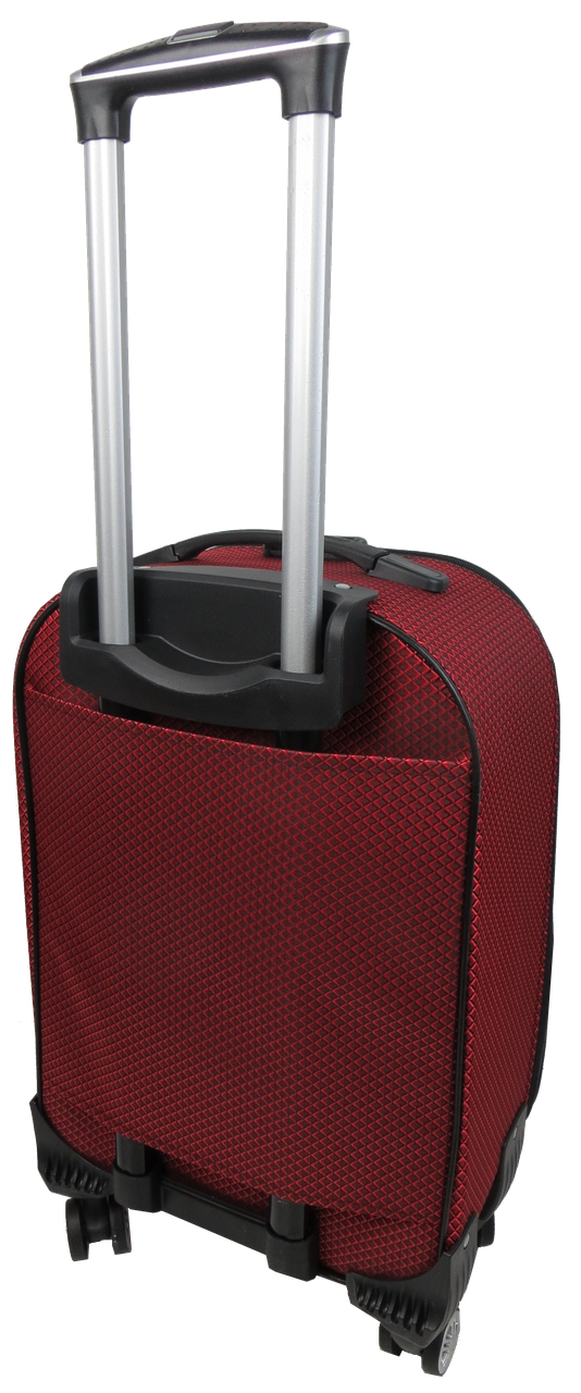 Чемодан на колесах Gedox GD Polo маленький в клетку 42 л Красный - фото 4