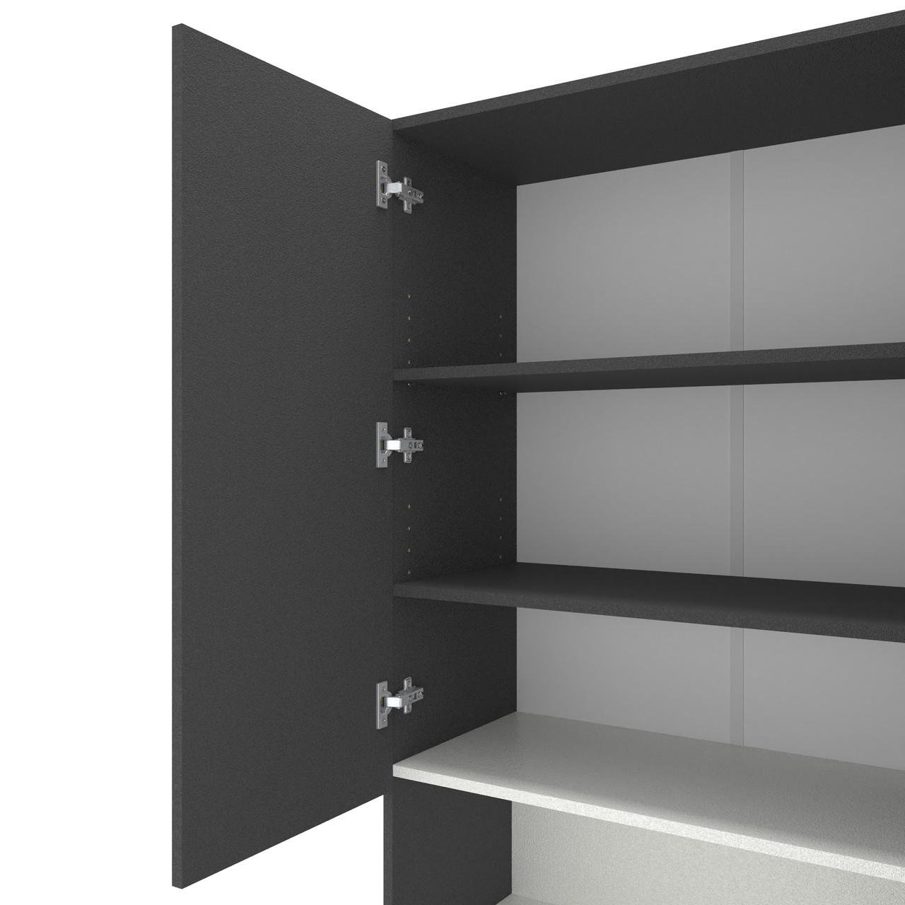 Пенал Metkas Home B002 ЛДСП 800x350x2130 мм Антрацитовый/Белый снег - фото 3 Пенал Metkas Home B002 ЛДСП 800x350x2130 мм Антрацитовый/Белый снег - фото 3