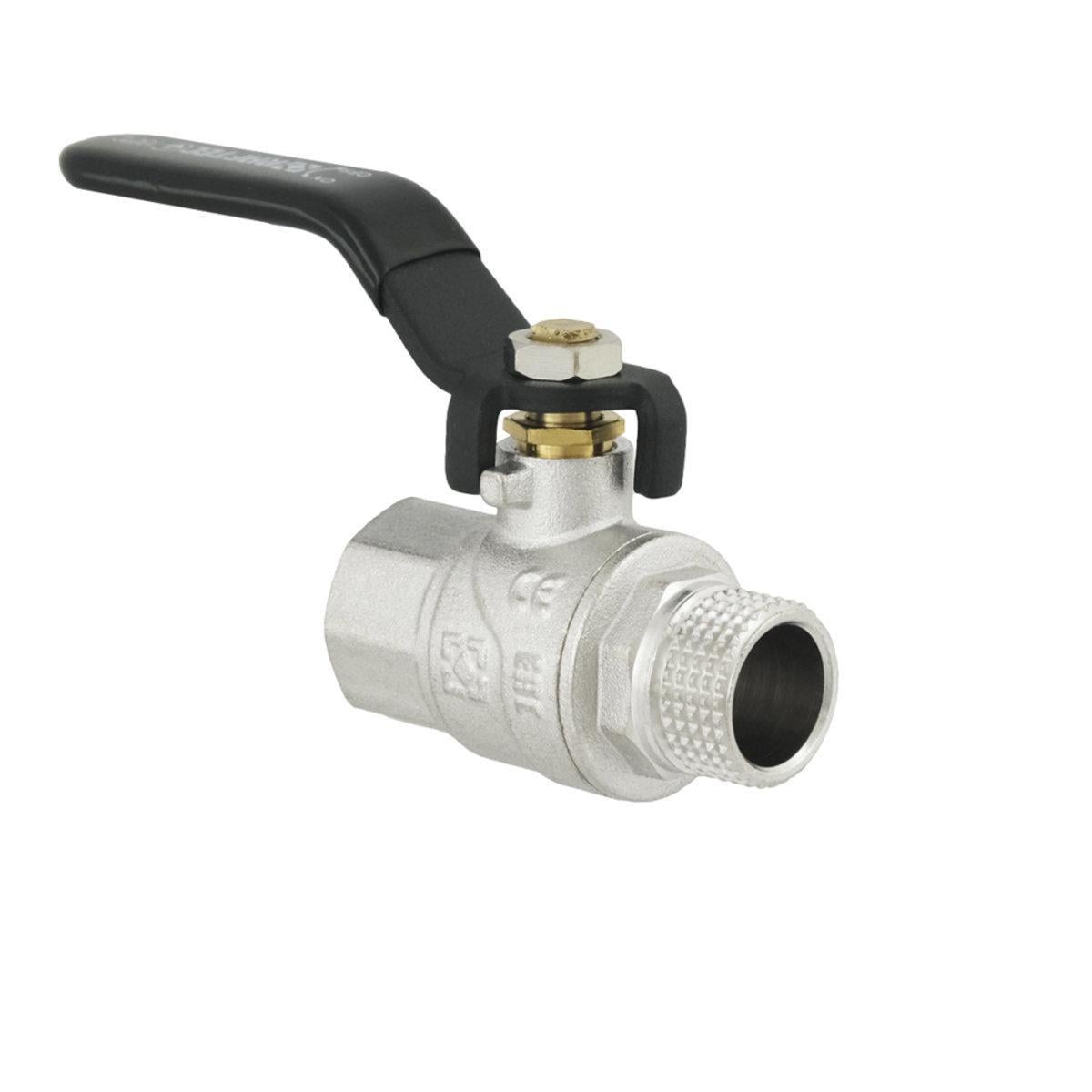 Кран шаровый Raftec PN40 НВ ручка 1/2" Black (50402)