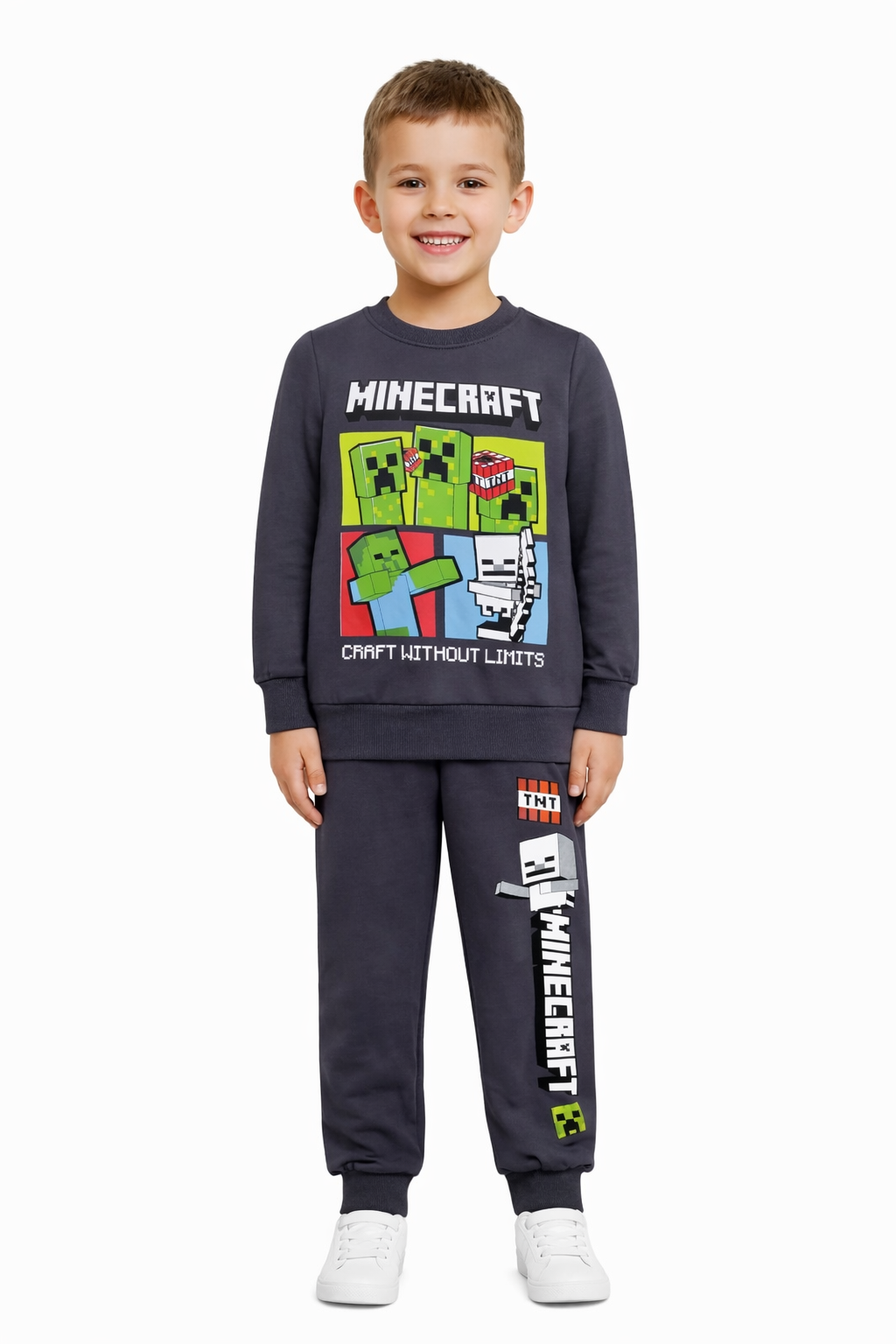 Костюм для мальчика в стиле Майнкрафт 104 см Серый (32690750)