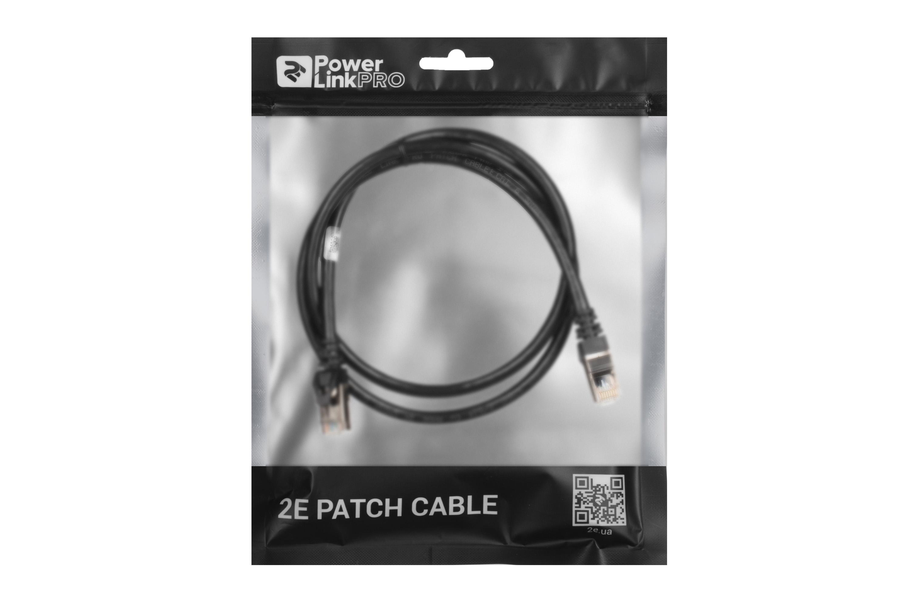 Патч-корд 2E Cat 6 27AWG с двойным экранированием S-FTP 1 м Черный (2E-PC6SFTPCOP-100BK) - фото 3