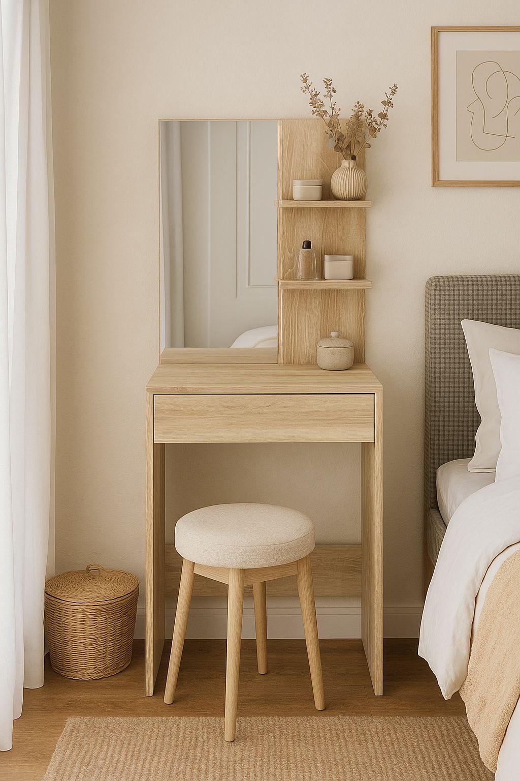 Туалетний столик MEBLIBUD DIG с выдвижным ящиком с зеркалом 60х40х145 см Дуб сонома (34268/02) - фото 3