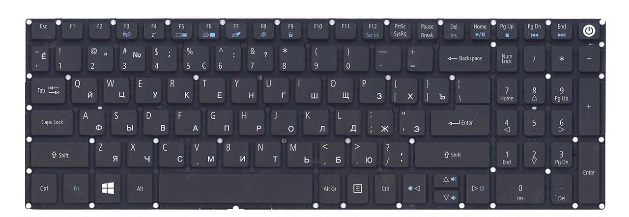 Клавіатура для ноутбука Acer TravelMate P2510-G2-MG з підсвічуванням клавіш матовий (NK.I1517.007)