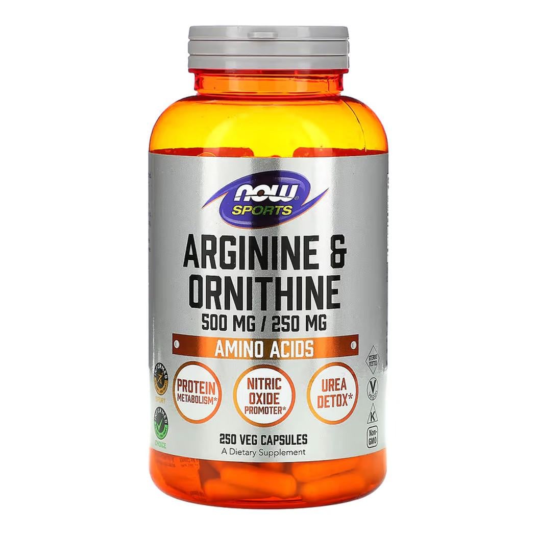 Аргинин и Орнитин NOW Arginine & Ornithine 250 капс. (18745-01) Аргинин и Орнитин NOW Arginine & Ornithine 250 капс. (18745-01)