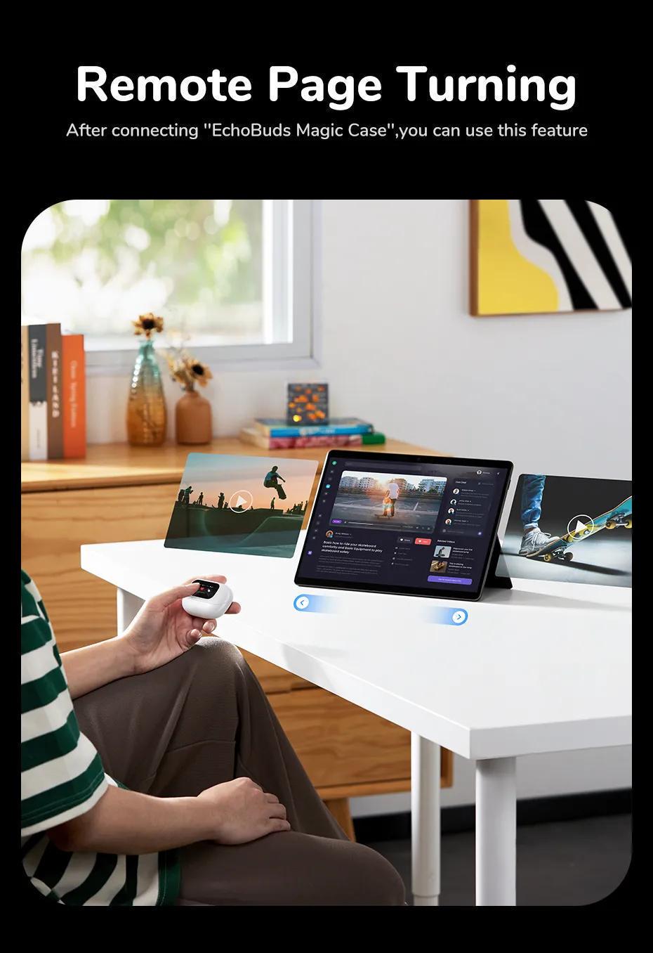 Навушники бездротові UGREEN EchoBuds Magic Кейс з LCD екраном ANC 52 дБ Hi-Res Audio LDAC Bluetooth 5.4 Білий (55137) - фото 15 Навушники бездротові UGREEN EchoBuds Magic Кейс з LCD екраном ANC 52 дБ Hi-Res Audio LDAC Bluetooth 5.4 Білий (55137) - фото 15