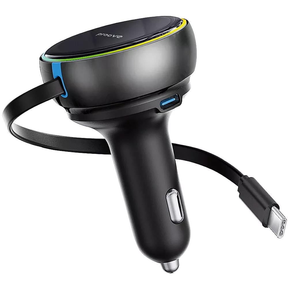 Зарядное устройство в авто Подсветка Proove Hammer Type-C+Type-C/USB 77 см 81W QC PD Черный (685060001) Зарядное устройство в авто Подсветка Proove Hammer Type-C+Type-C/USB 77 см 81W QC PD Черный (685060001)