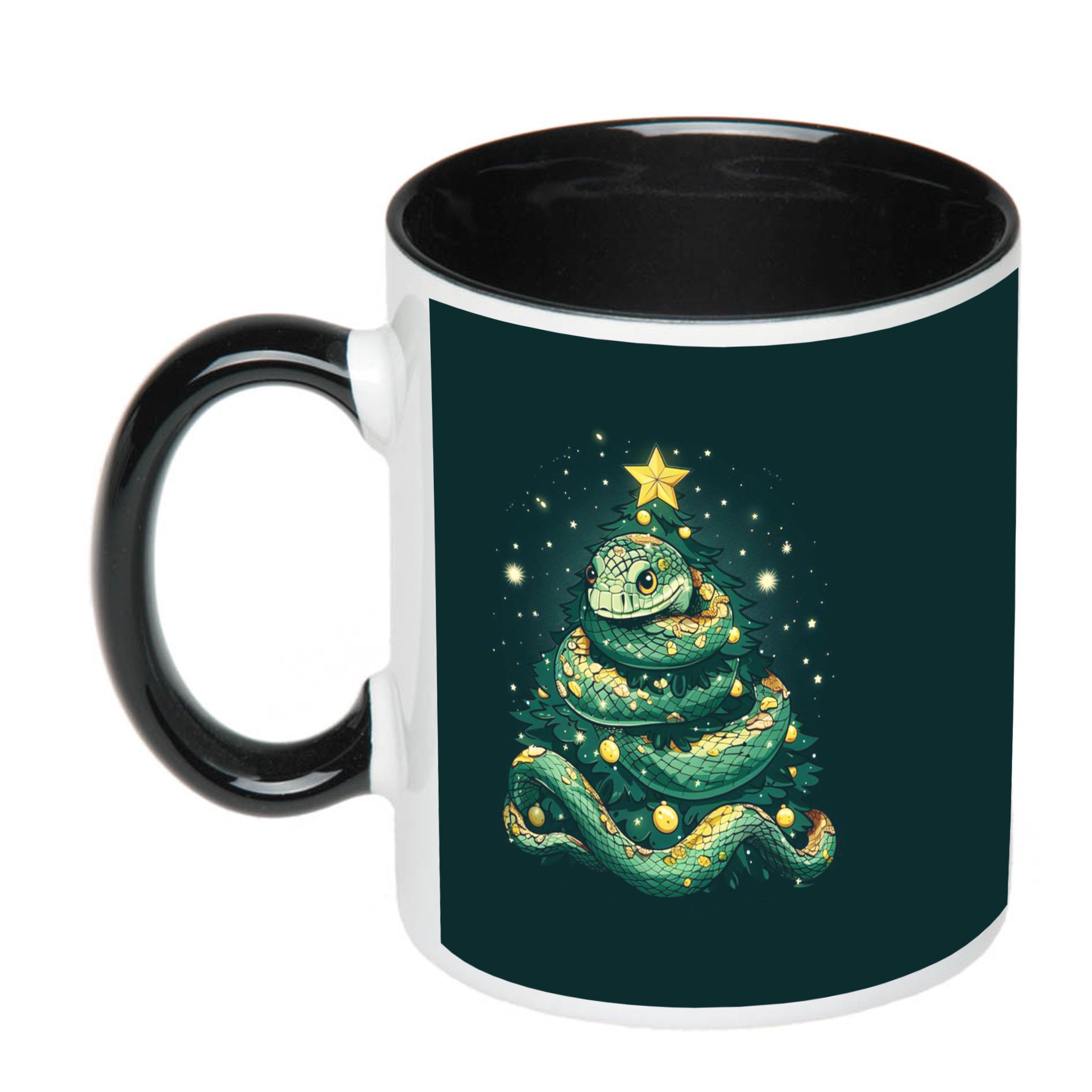 Чашка с печатью Snake tree 330 мл Черный (21654)