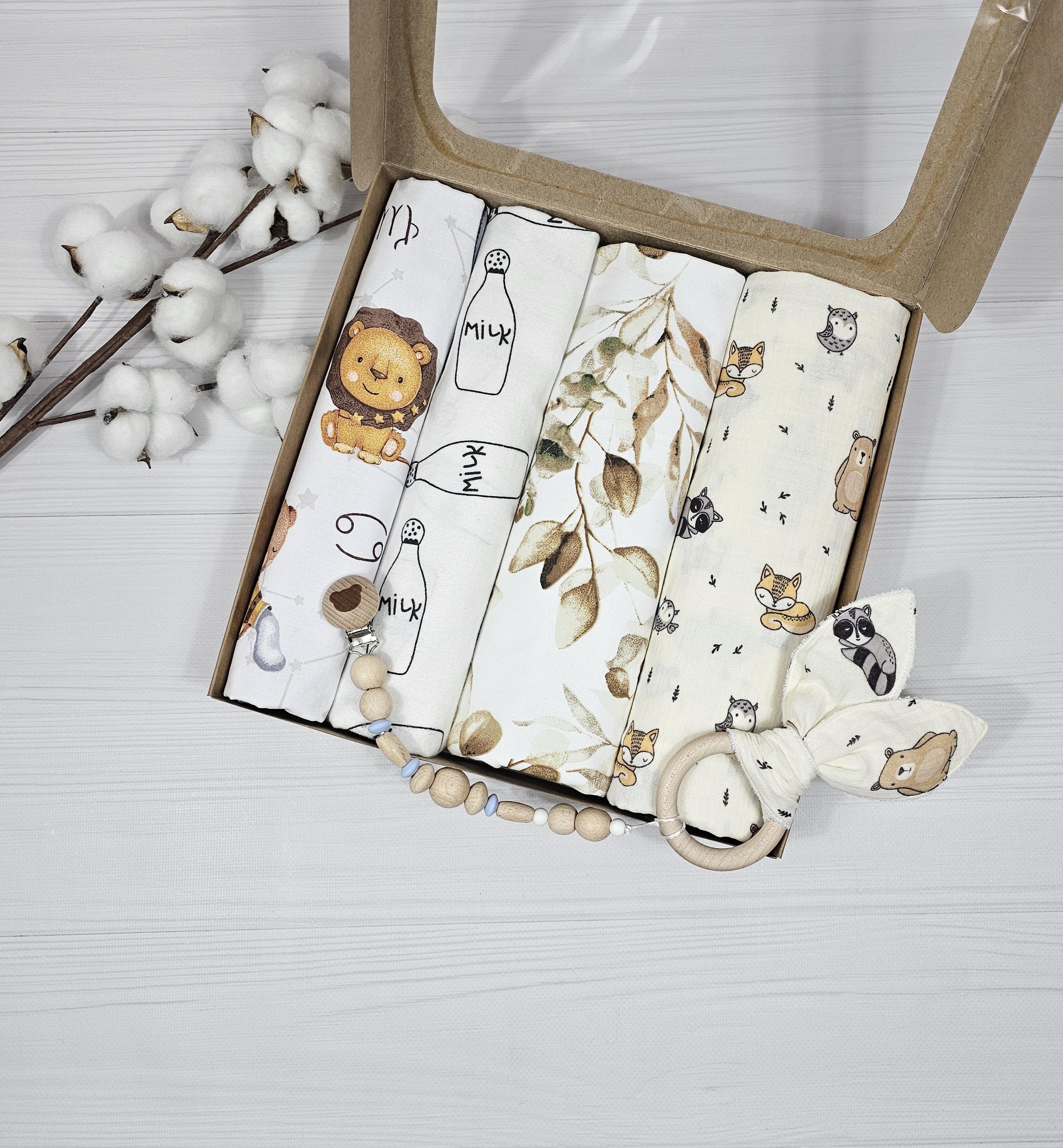 Набор пеленок детских a.l.babybox Лесная мелодия с муслином (25075654)