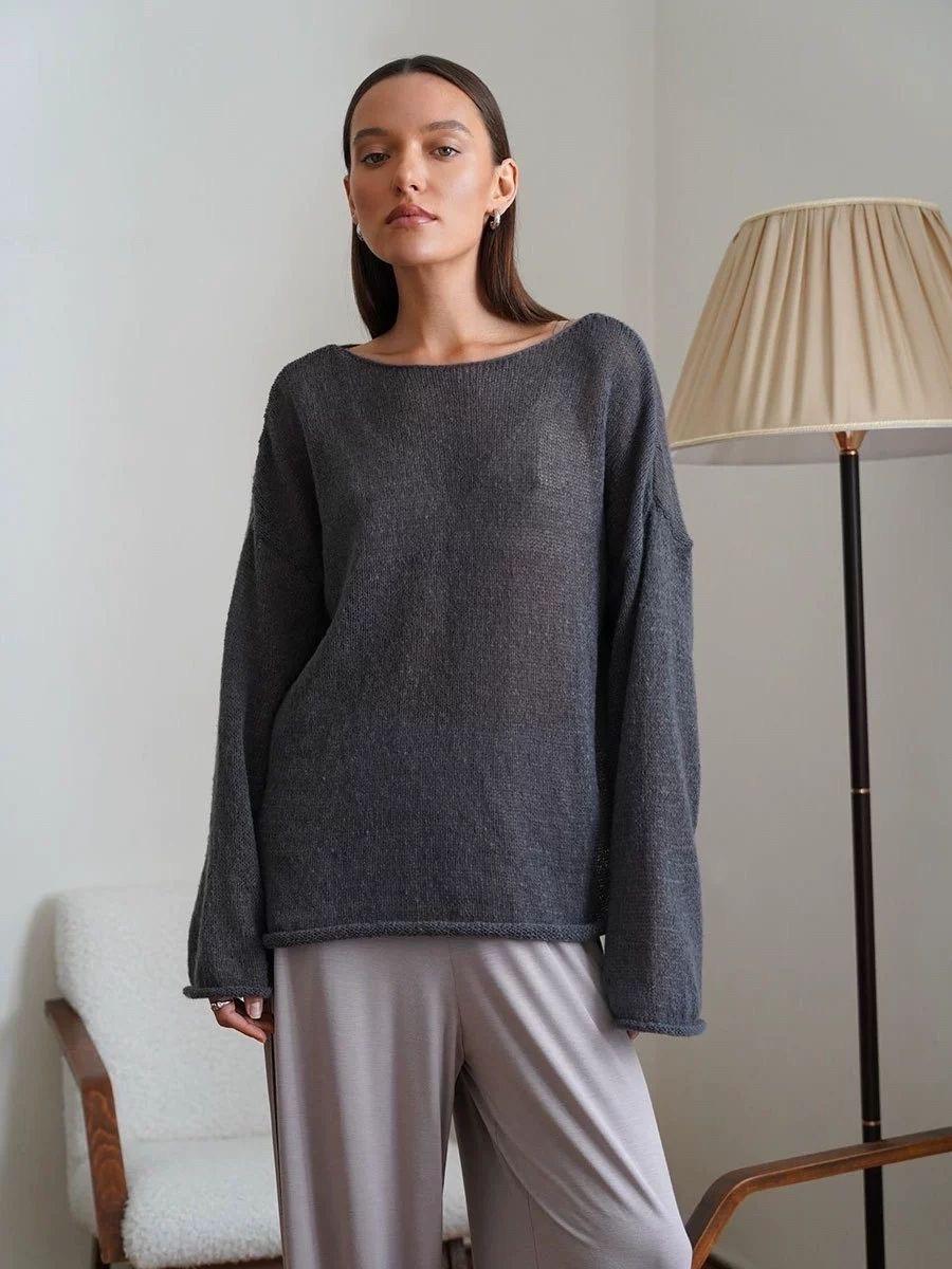 Кофта в сіточку павутинка One size Сірий (013762)