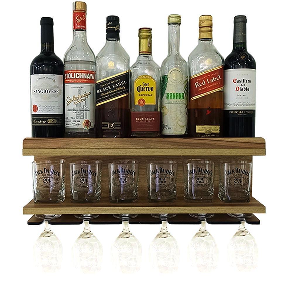 Полка для вина настенная из дерева Тайки Палисандр (ПНК-014002)