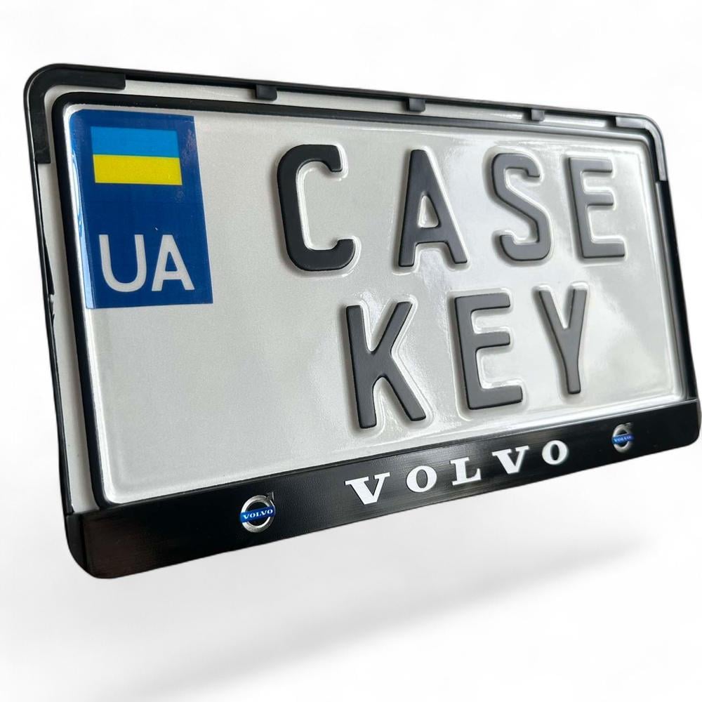 Авторамка США с лакированной печатью Volvo (voramkausa1)