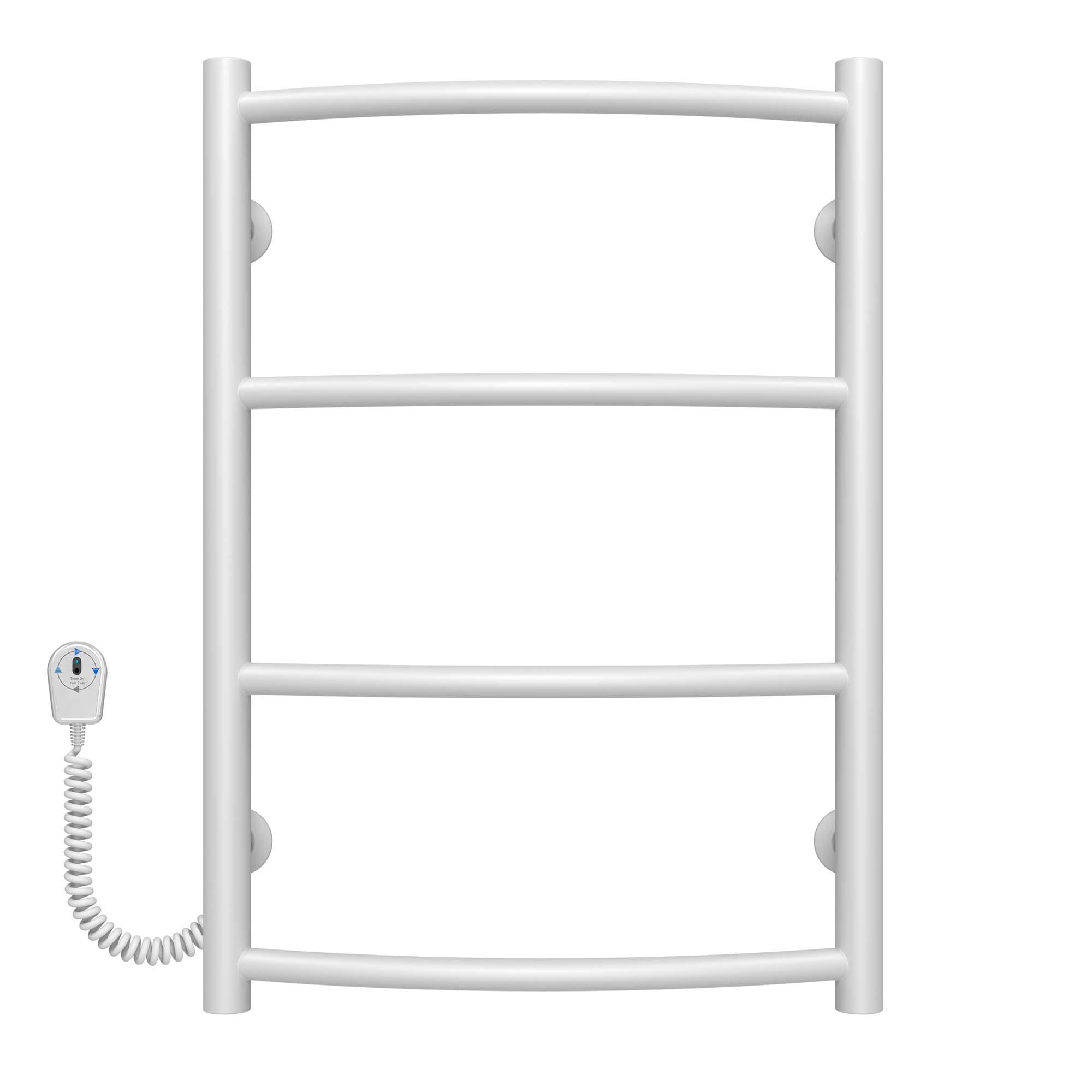 Полотенцесушитель электрический Deffi Классик П4 EF16 левое подключение нержавеющая сталь 400х600 мм Белый (C.DK.60.40.4.EWL5)