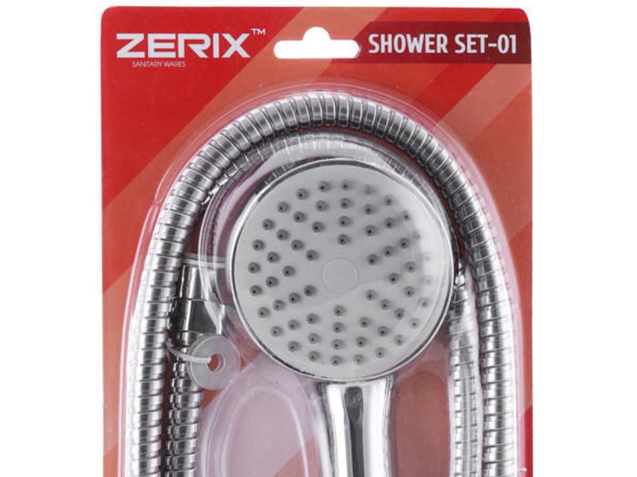 Комплект для душа Zerix SHOWER SET-01 шланг/лейка/кронштейн Chrome (ZX3068) - фото 4