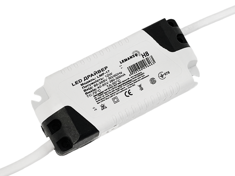 Драйвер Lemanso LMP-17 для LED панелей 40-60 V 12W IP33 (7001) - фото 2