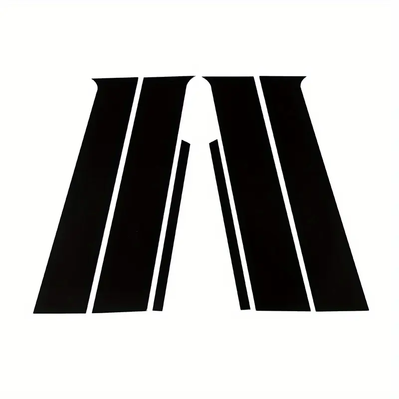 Накладки на стійки дверей Mitsubishi Lancer X 6 шт. Чорний глянець (27985619)