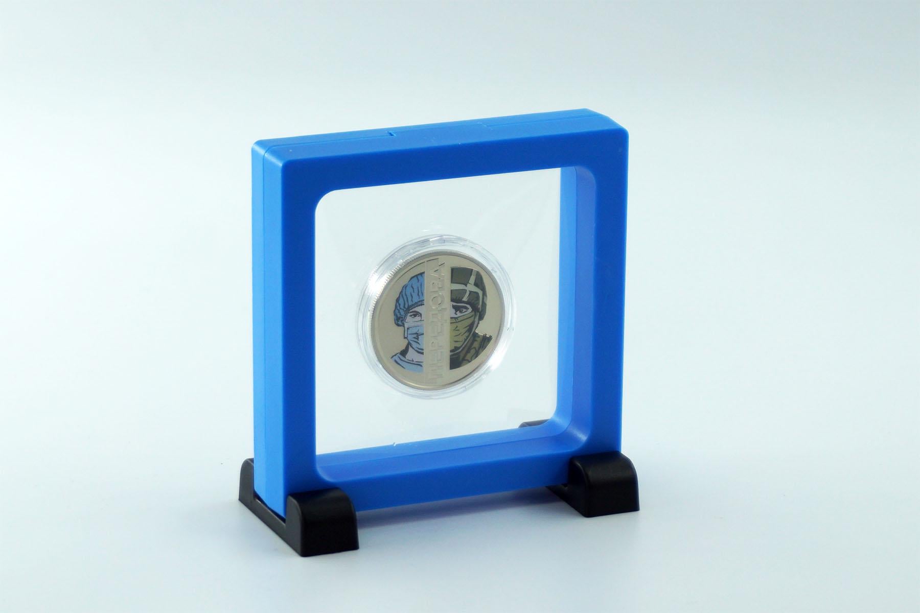 Рамка для монет квадратная MINGT 2023 90х90 мм Синий (4334)
