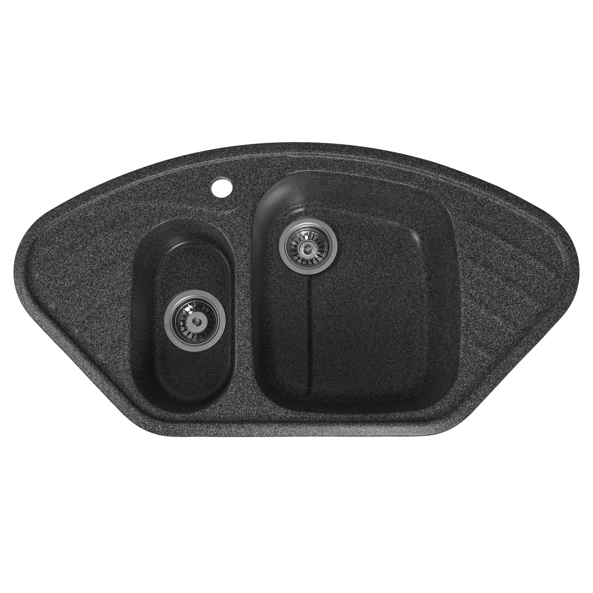 Мойка для кухни гранитная Platinum 9250UW LARGO глянцевая Графитовый