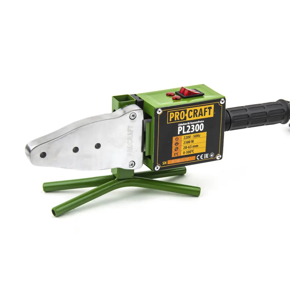 Паяльник для пластикових труб ProCraft PL2300 1500 Вт з регулюванням/насадками