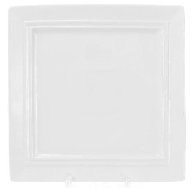 Набор квадратных тарелок White City 25х25 см обеденные 4 шт. фарфор Белый (BD-988-101)