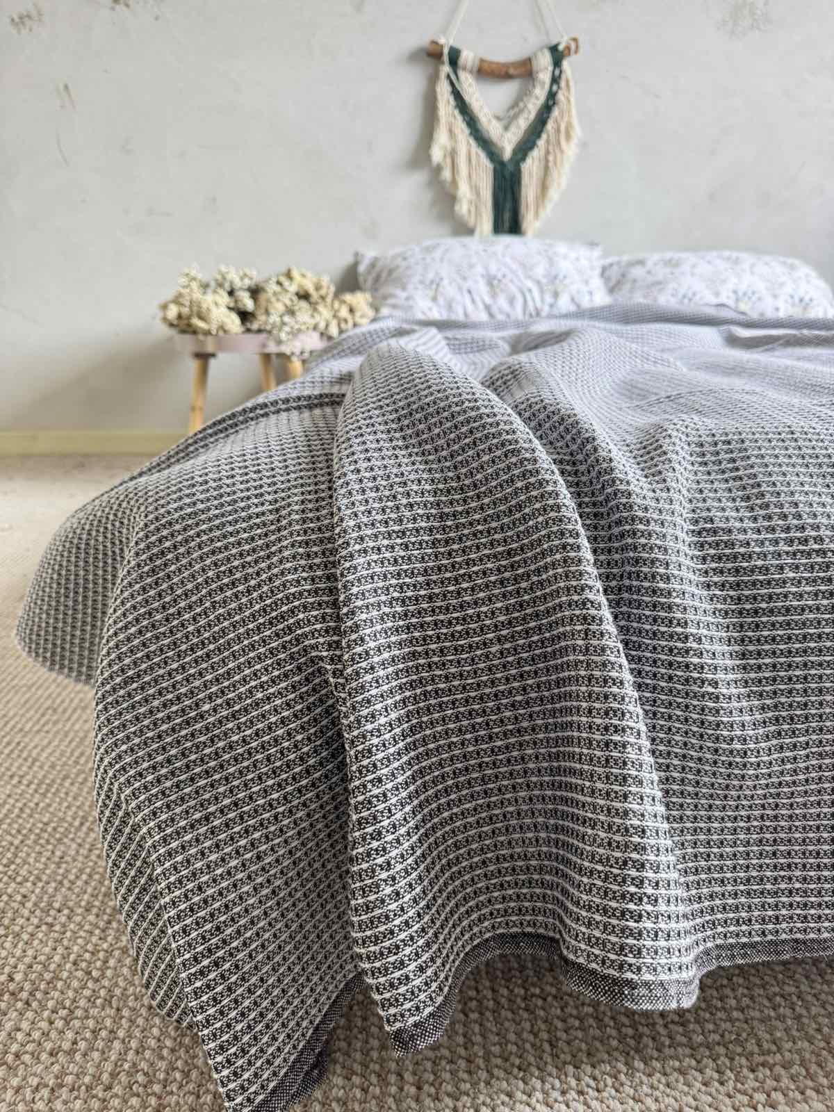 Простирадло вафельне ZEINTEX бавовняне 200х220 см Коричневий (26417524) - фото 8