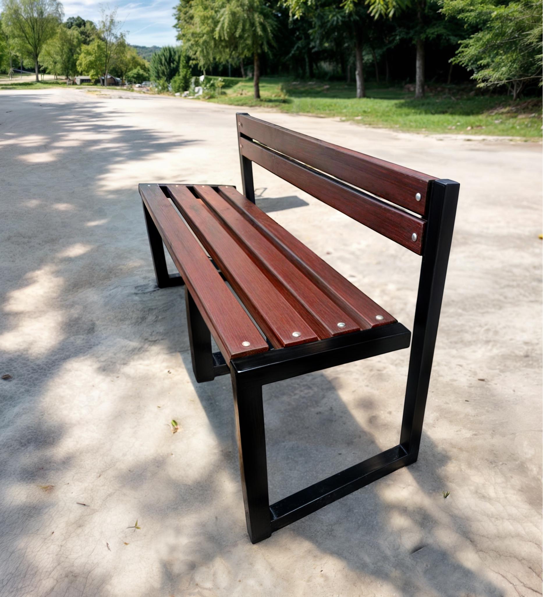 Скамейка садовая ТОБІ ШО Лофт Бенч со спинкой без подлокотников 2 м Черешня (25589145) - фото 3